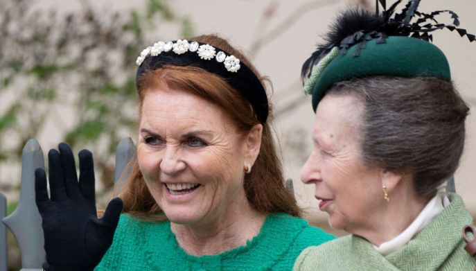 Sarah Ferguson e la Principessa Anna durante la celebrazione della Pasqua 2024