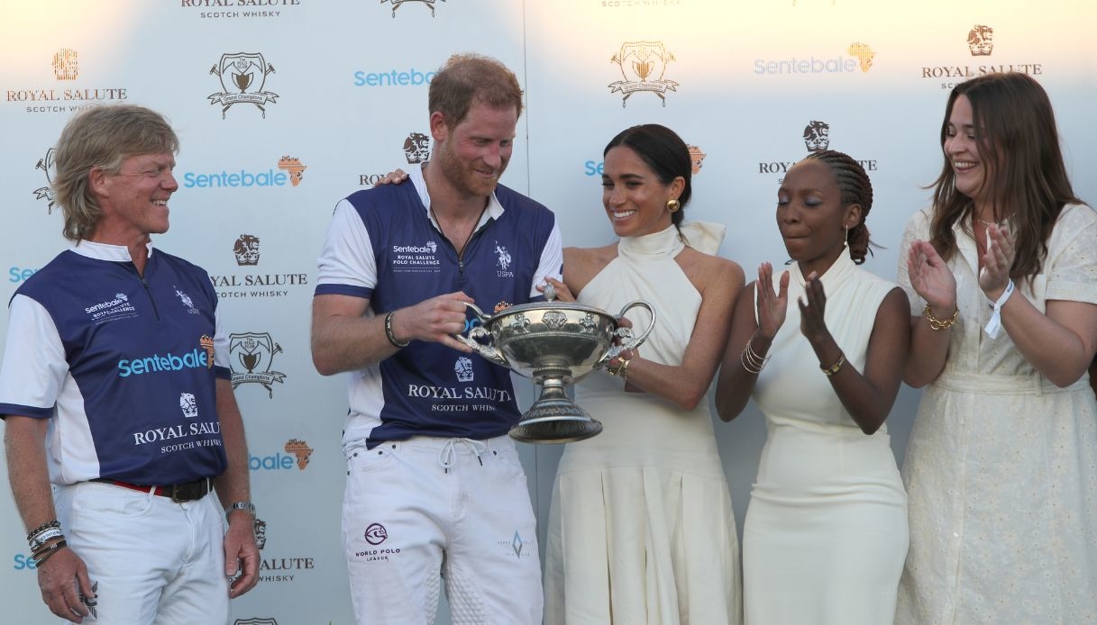 Meghan Markle e il Principe Harry alla partita di polo