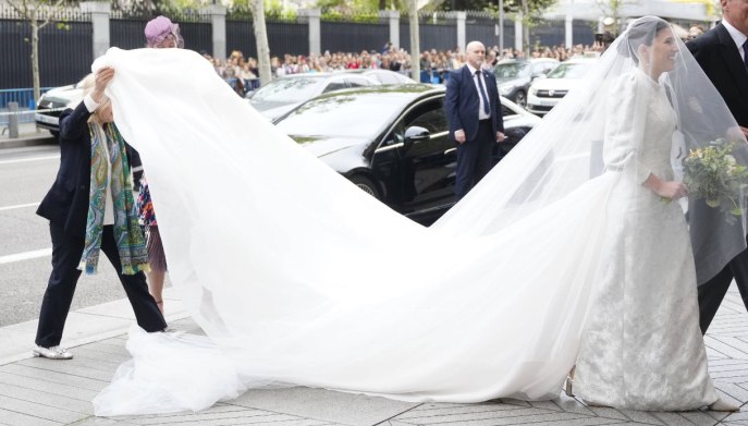 Velo abito da sposa di Teresa Urquijo