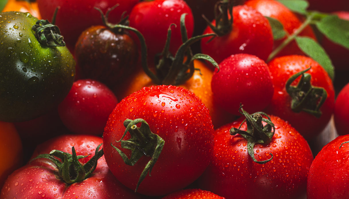 I pomodori, ricchi di carotenoide