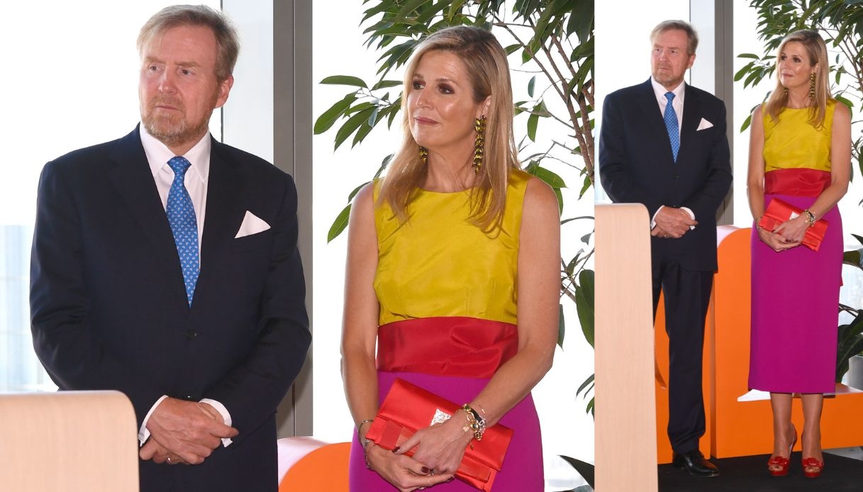 Il look colorful di Maxima d'Olanda