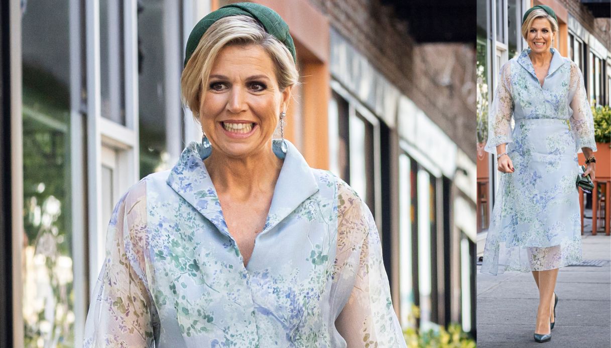 Il look glamour di Maxima d'Olanda
