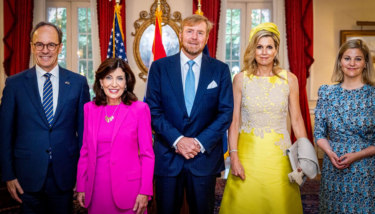 Maxima d'Olanda e il Re in visita ad Albany, New York