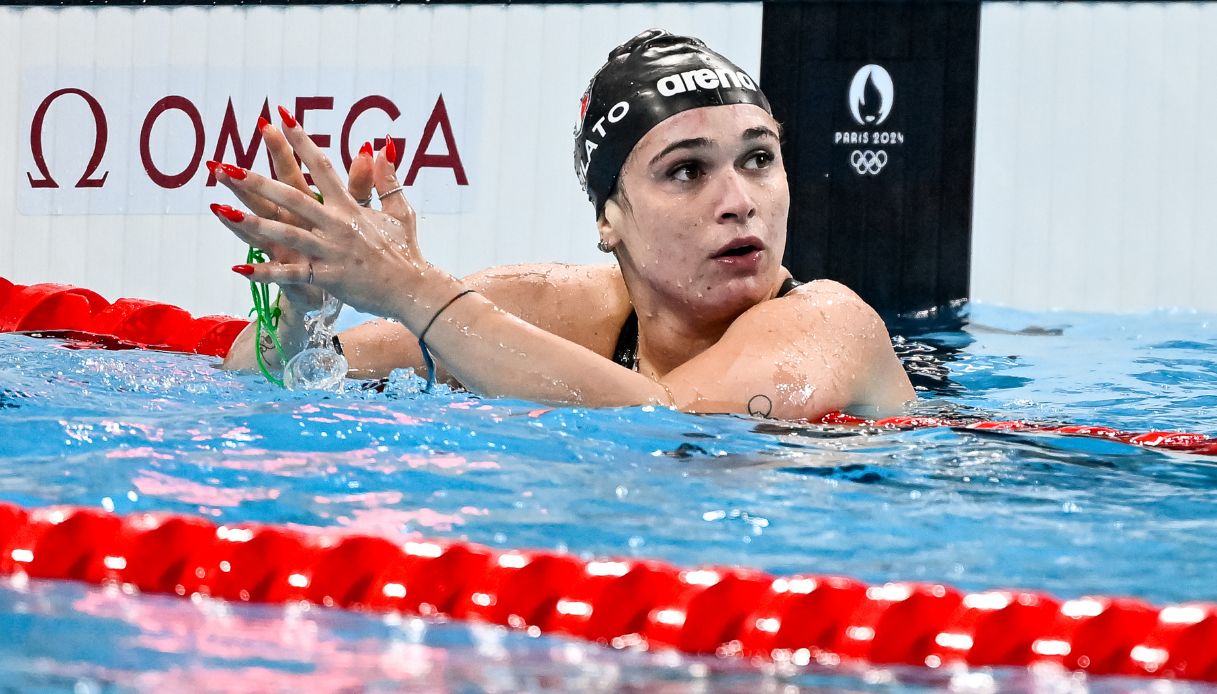 Benedetta Pilato alla finale dei 100 rana di Parigi 2024