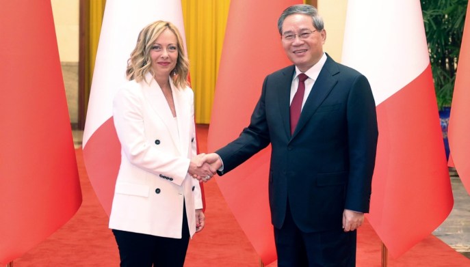 Giorgia Meloni in visita in Cina