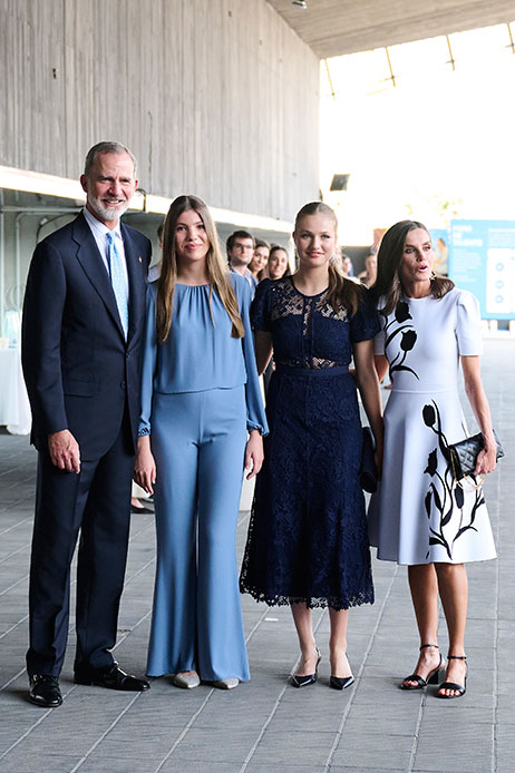 Felipe di Spagna Sofia Leonor Letizia di Spagna