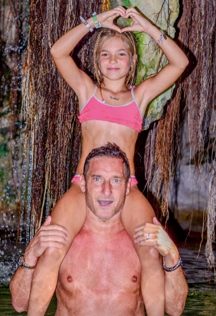 Totti e Isabel ai Caraibi