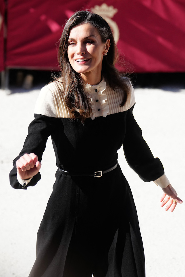 Letizia di Spagna jumpsuit bicolore