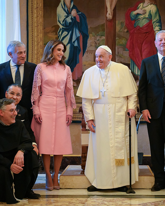 Rania di Giordania Papa Francesco