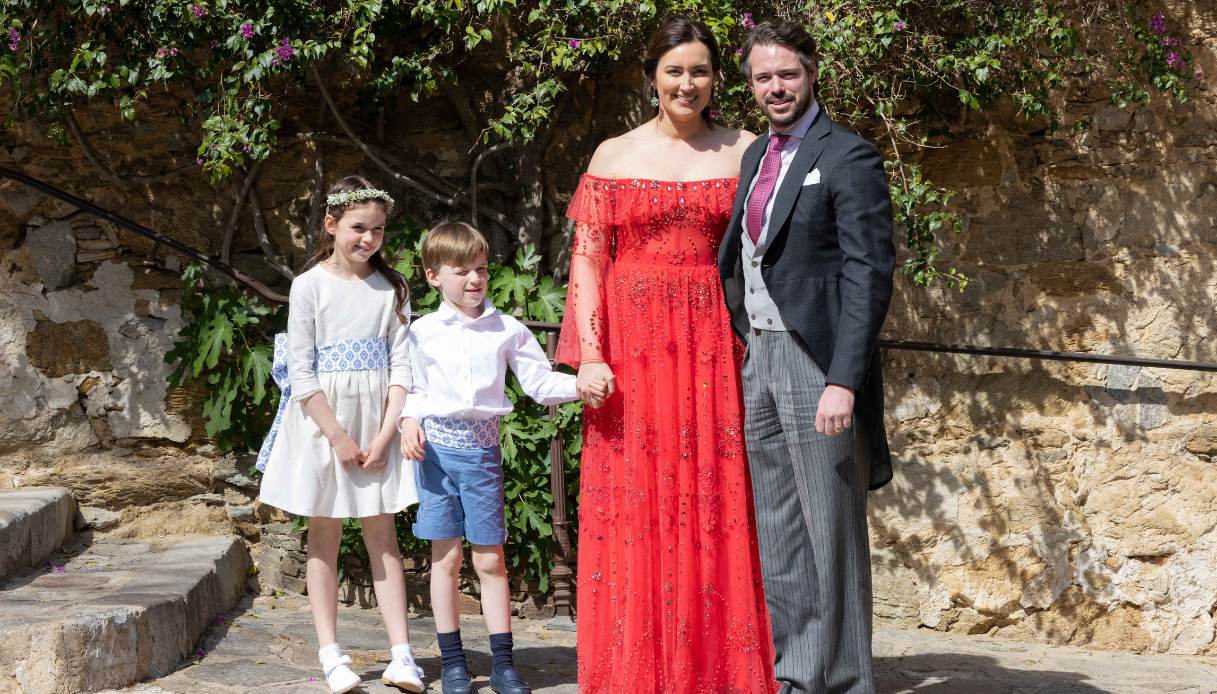 Claire e Felix del Lussemburgo con i figli Amalia e Liam nel 2023
