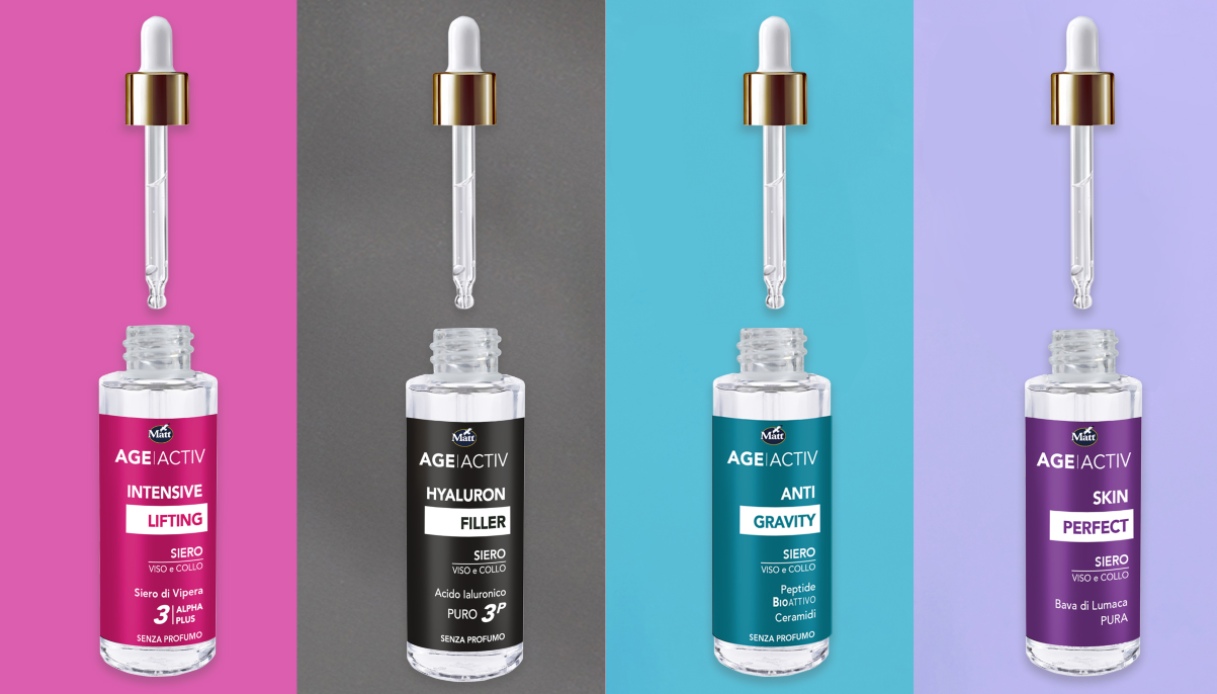 Linea Sieri AgeActiv di Matt, l'alleato beauty per dire addio alle rughe