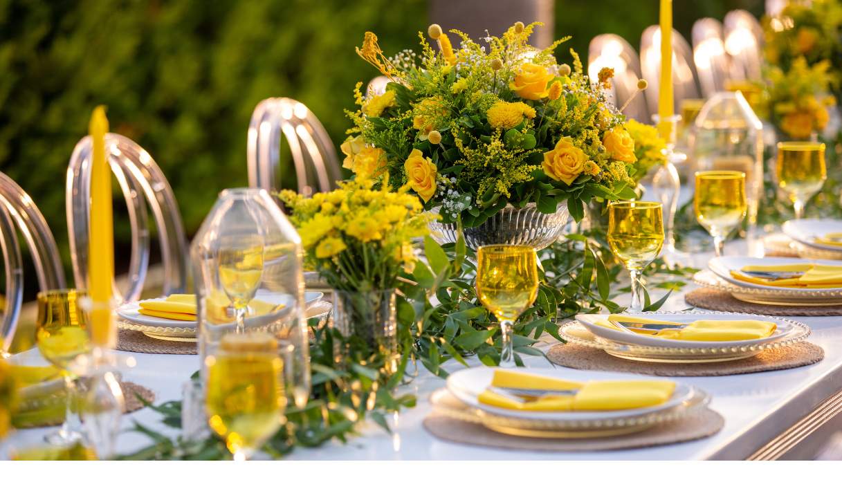 Matrimonio nei temi del giallo e del verde