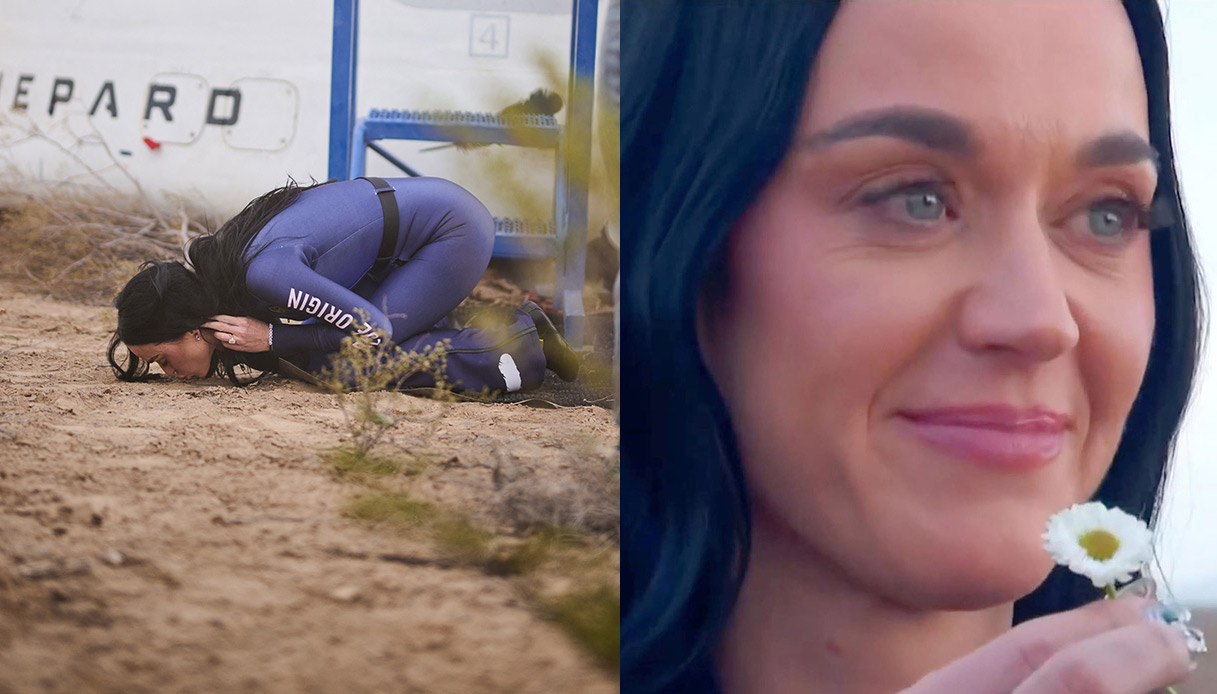 Katy Perry al ritorno dalla missione nello spazio
