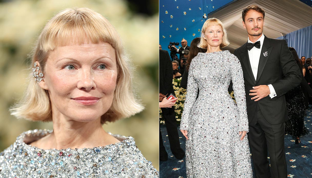 Pamela Anderson con il nuovo french bob al Met Gala 2025