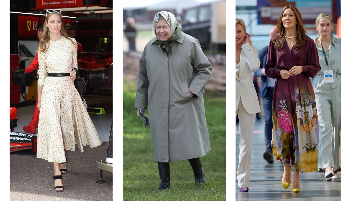 Beatrice Borromeo, la Regina Elisabetta con l'iconico trench e Mary di Danimarca
