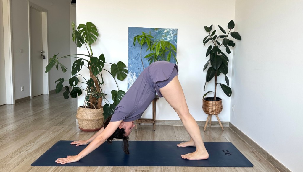 posizione yoga cane faccia in giù