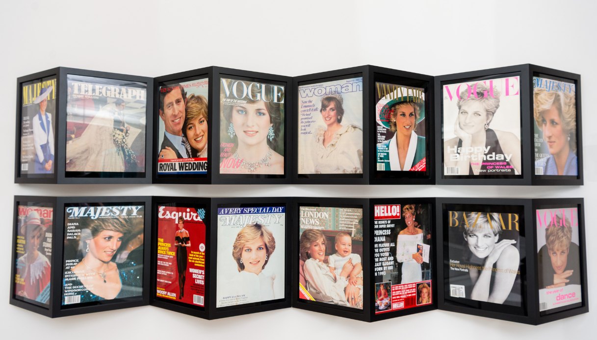 Alcune copertine di riviste che ritraggono la Principessa Diana