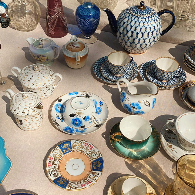 Servizi da tè vintage assortiti