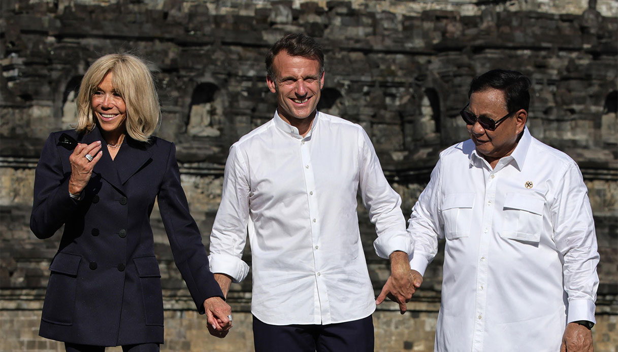 Brigitte Macron Emmanuel Macron Prabowo Subianto