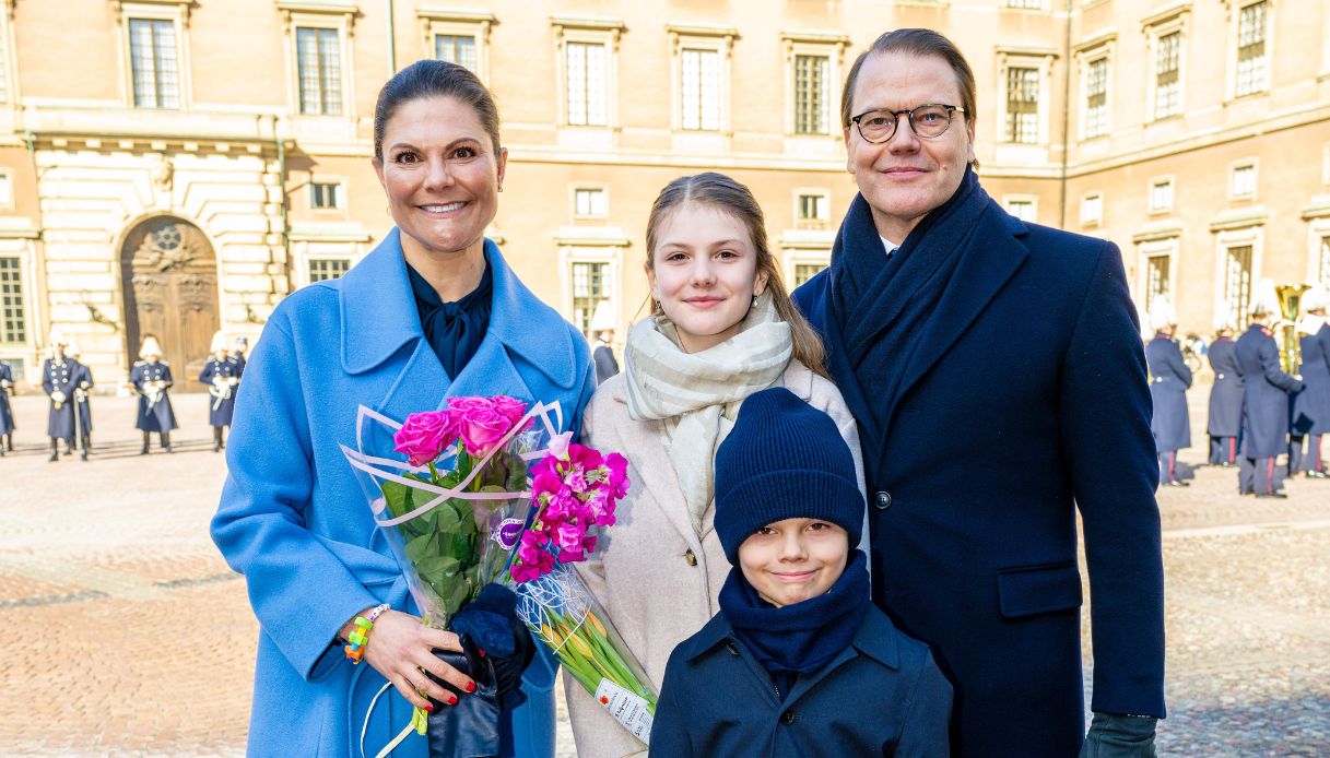 Vittoria, Daniel e i due figli Estelle e Oscar