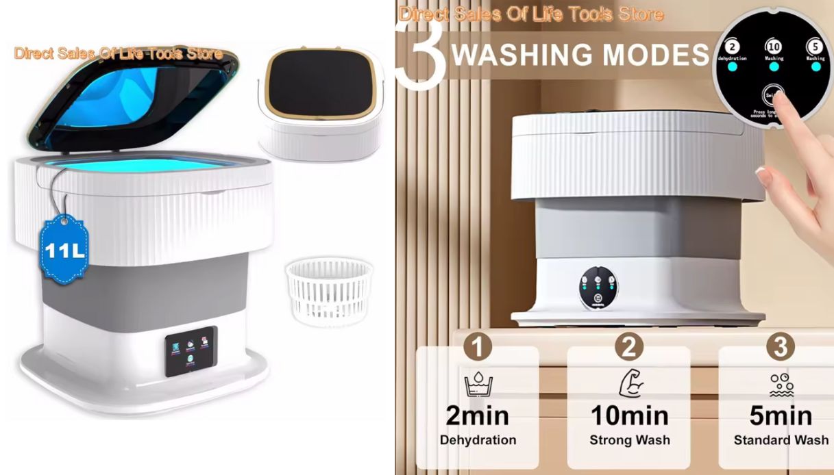 lavatrice pieghevole 11 litri aliexpress