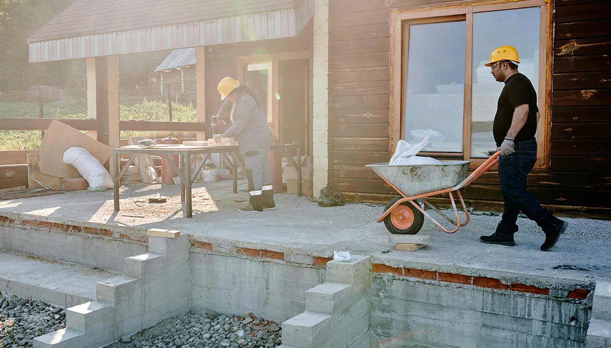 Cantiere per ristrutturare casa